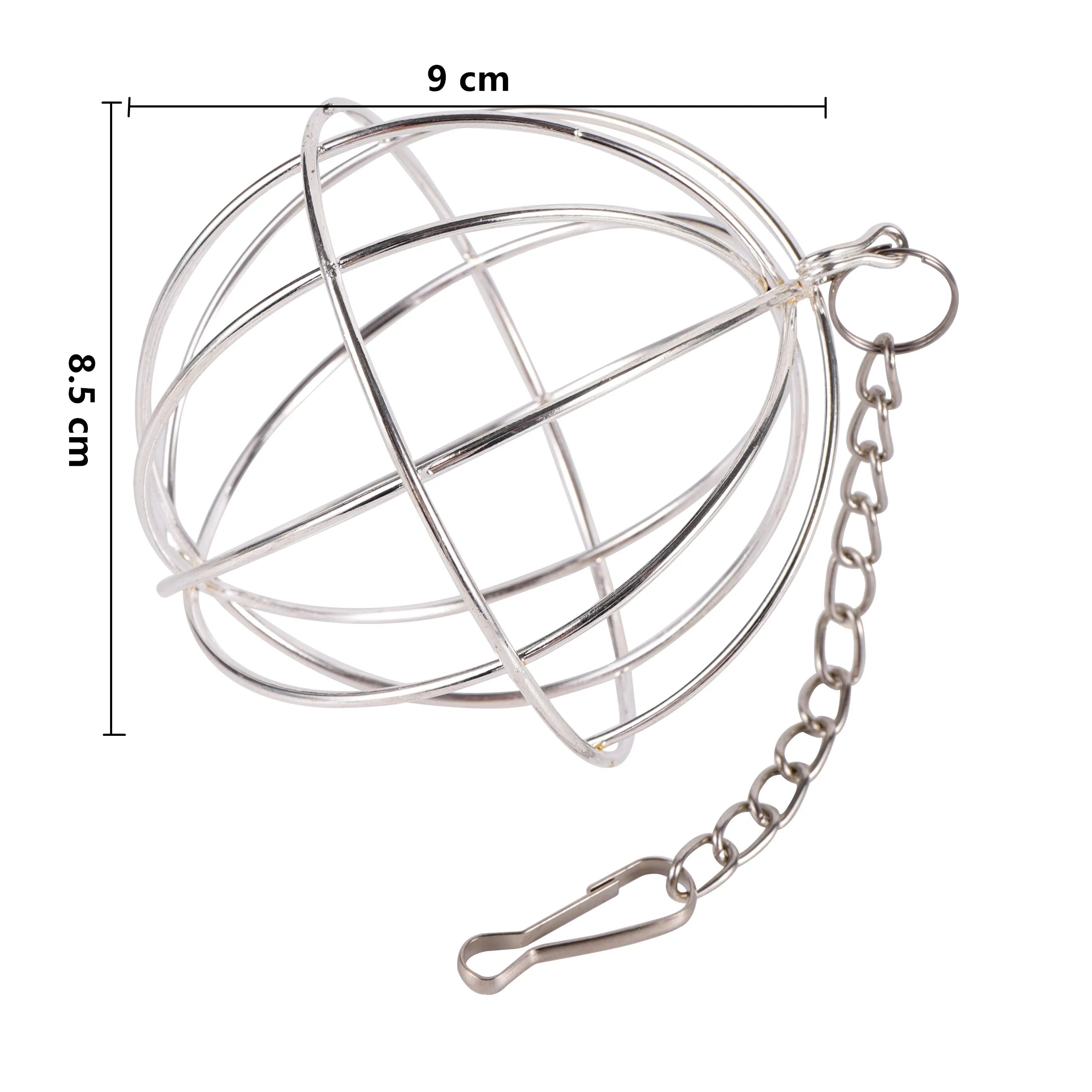 Hanging Parrot Foraging Ball – Stainless Steel