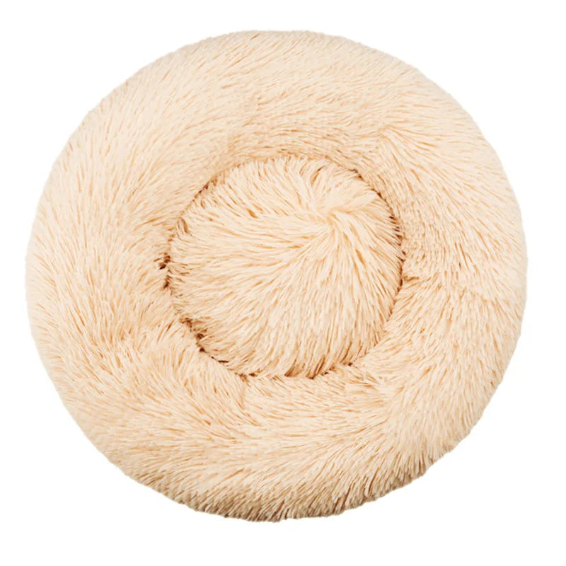 Winter Plush Round Dog & Cat Bed
