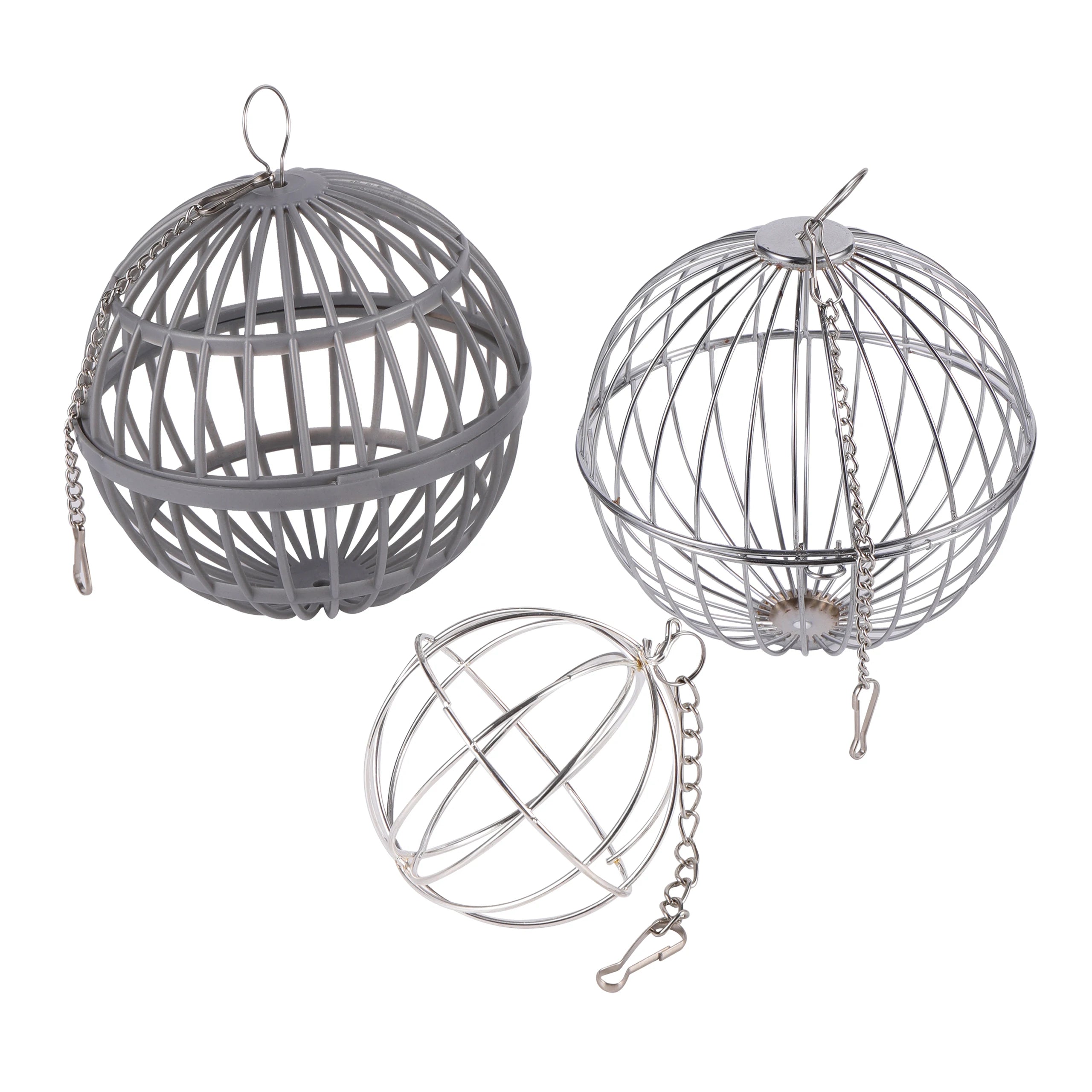 Hanging Parrot Foraging Ball – Stainless Steel