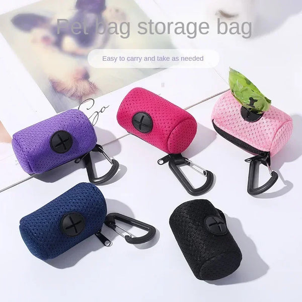 Hanging Dog Poop Bag Dispenser, Portable Waste Bag Holder for Dog Walks