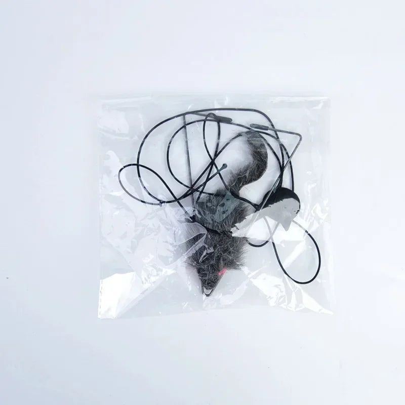Retractable Hanging Cat Toy with Simulated Mouse, Interactive Door Teaser