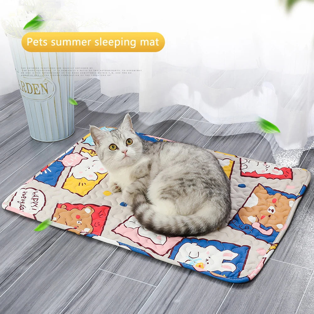 Moisture-Proof Cooling Pet Mat – Breathable Sofa Cushion for Dogs & Cats