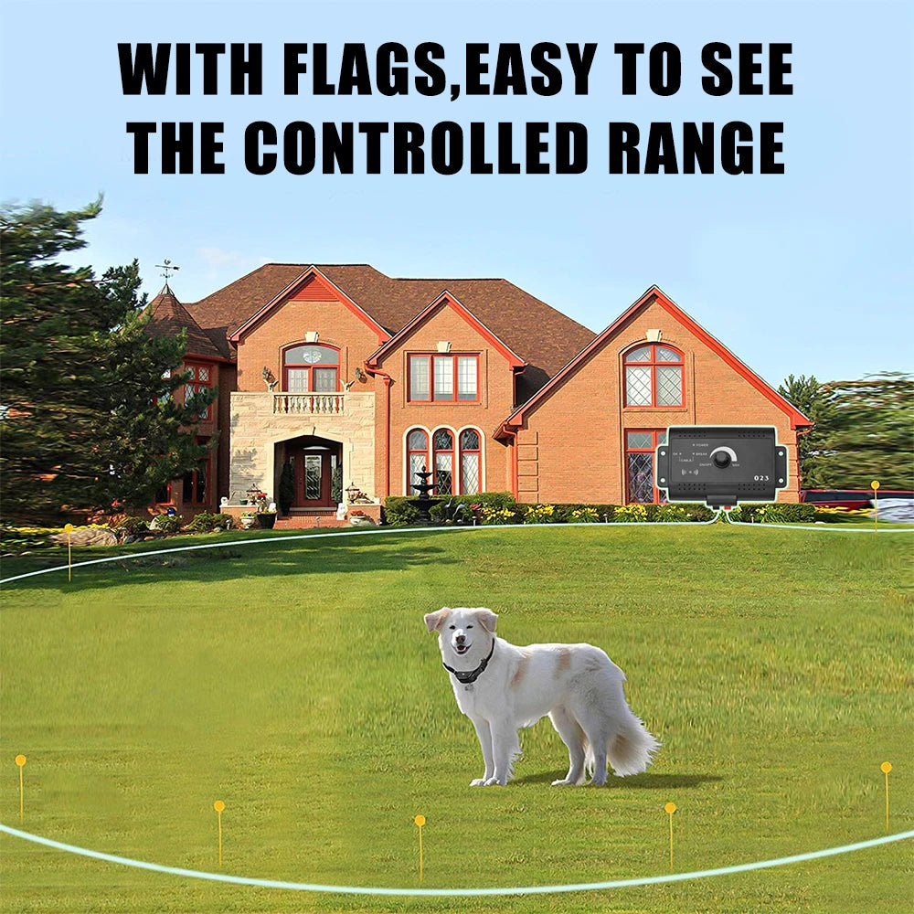Electronic Pet Fence System with Waterproof Training Collar – Wireless Containment for Dogs