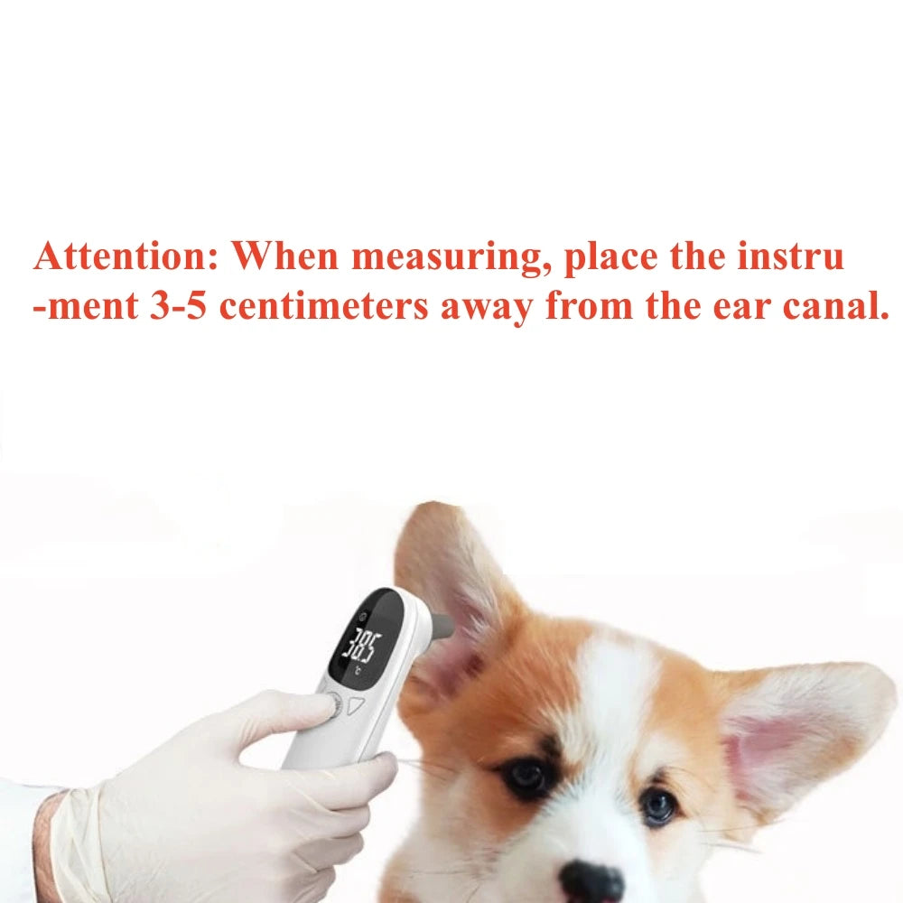 Infrared Non-Contact Pet Ear Thermometer, Quick Medical Veterinary Tool for Cats & Dogs