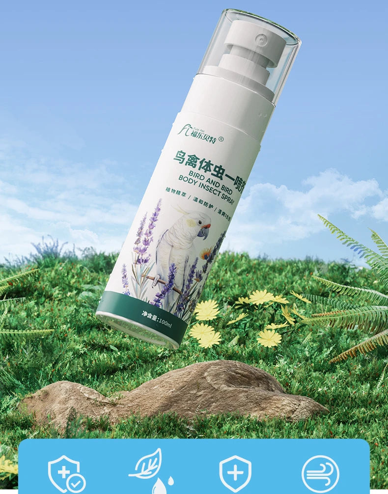 Bird Mite & Lice Spray – Parrot & Cage Insect Repellent