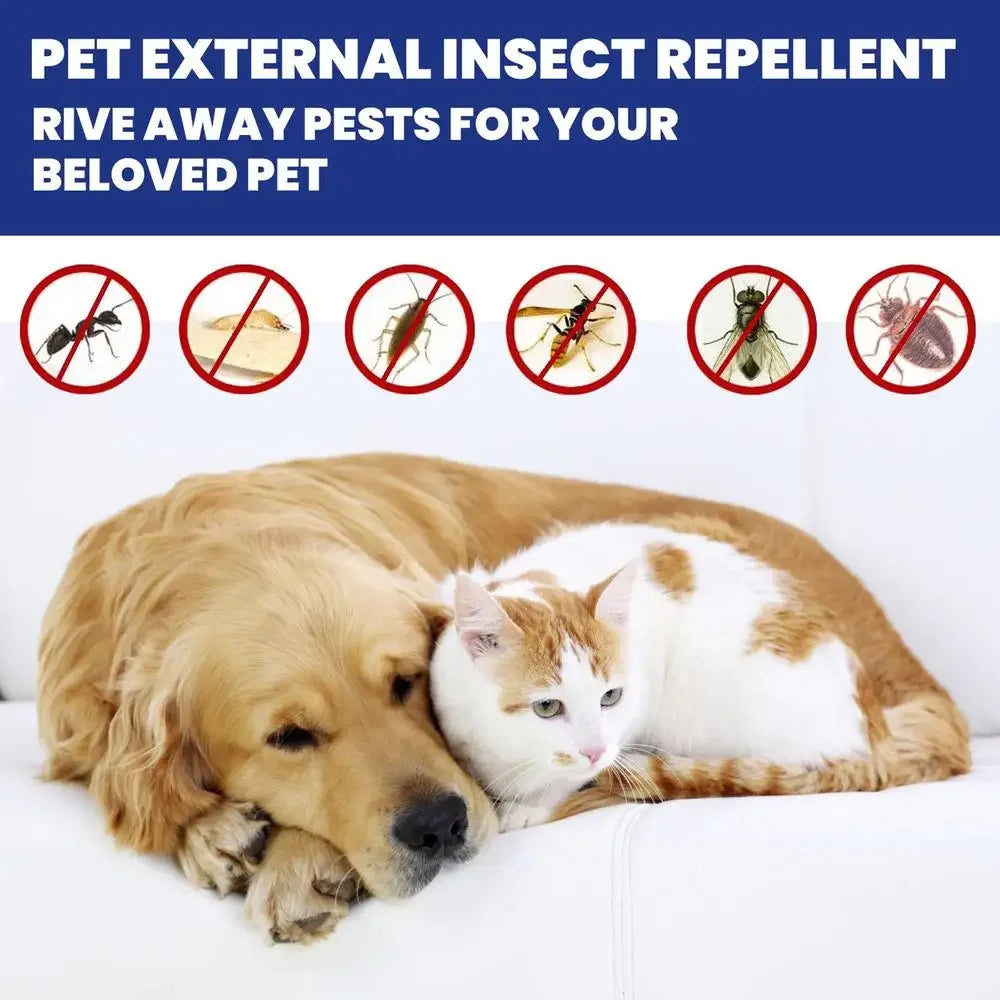 Pet Flea & Tick Drops, Safe Insecticide for Cats, Dogs & Home Use