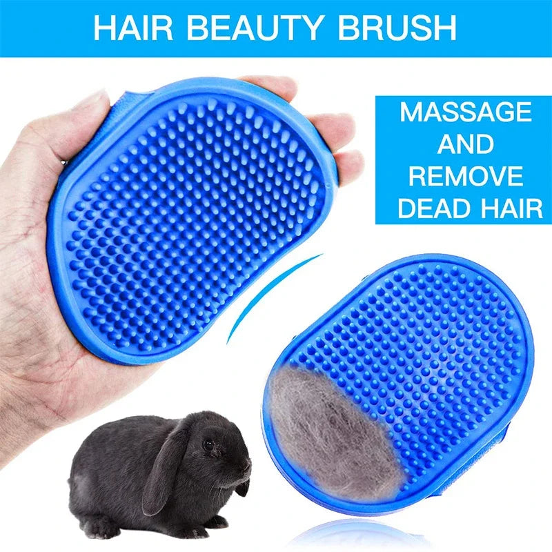 Rabbit Grooming Kit with Tear Stain Remover, Nail Clipper & Bath Brush
