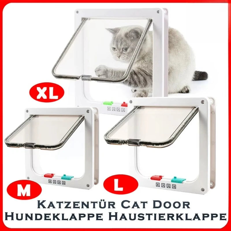 Pet Flap Door with 4-Way Security Lock
