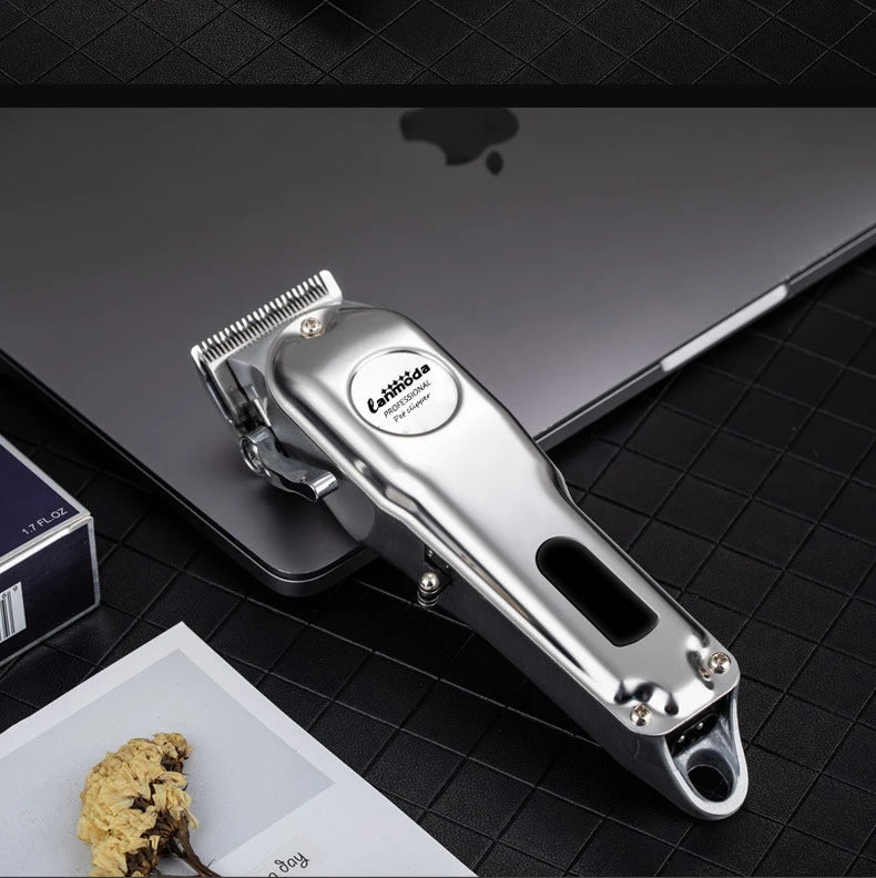 All-Metal Pet Hair Clipper — Rechargeable Low-Noise Dog & Cat Grooming Tool