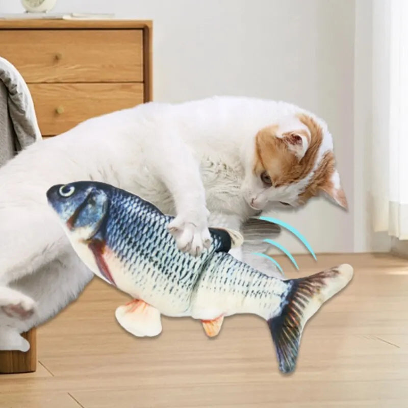 USB Rechargeable Floppy Fish Pet Toy