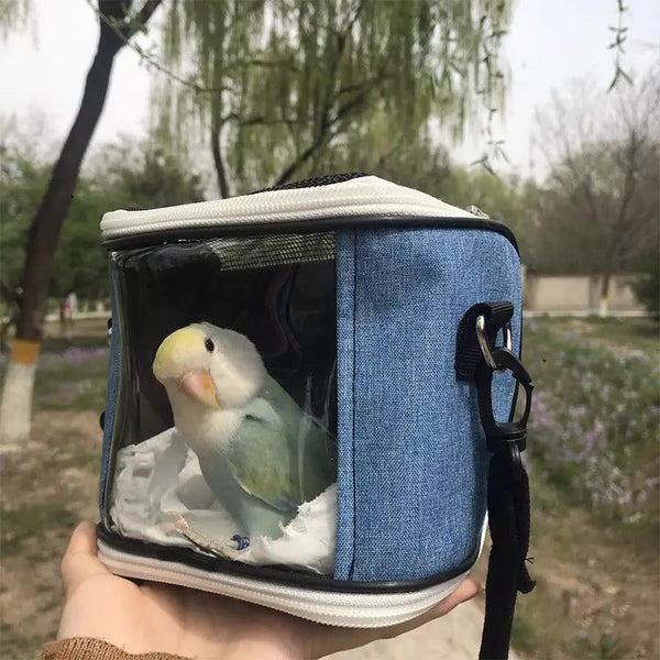 Portable Breathable Pet Travel Bag – Detachable Cage for Birds, Parrots, Hamsters, Guinea Pigs