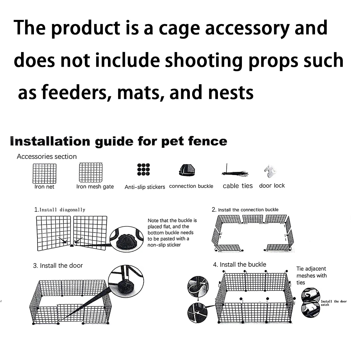 Indoor Encrypted Iron Mesh Pet Fence – Modular Cage for Dogs, Cats, Rabbits & Small Pets