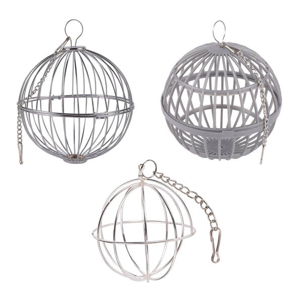 Hanging Parrot Foraging Ball – Stainless Steel