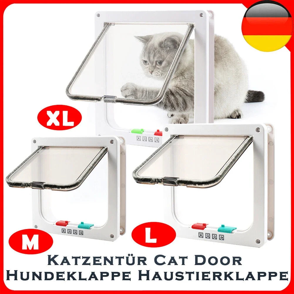 Pet Flap Door with 4-Way Security Lock