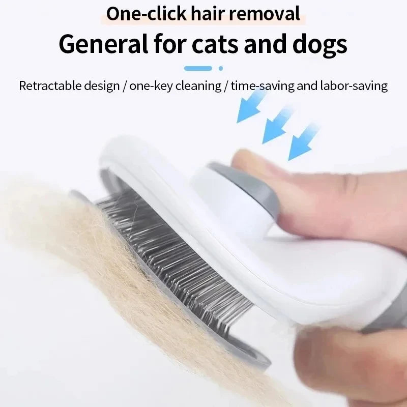 Self-Cleaning Pet Brush – Hair Remover & Grooming Comb for Dogs and Cats
