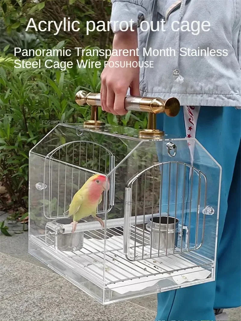 Modern Transparent Acrylic Bird Cage