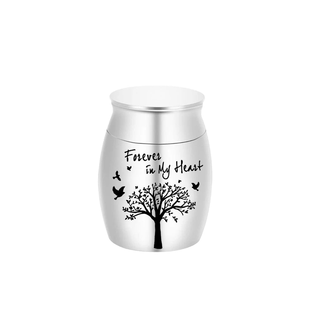 Tree of Life Keepsake Urn – Aluminum Memorial Ashes Holder