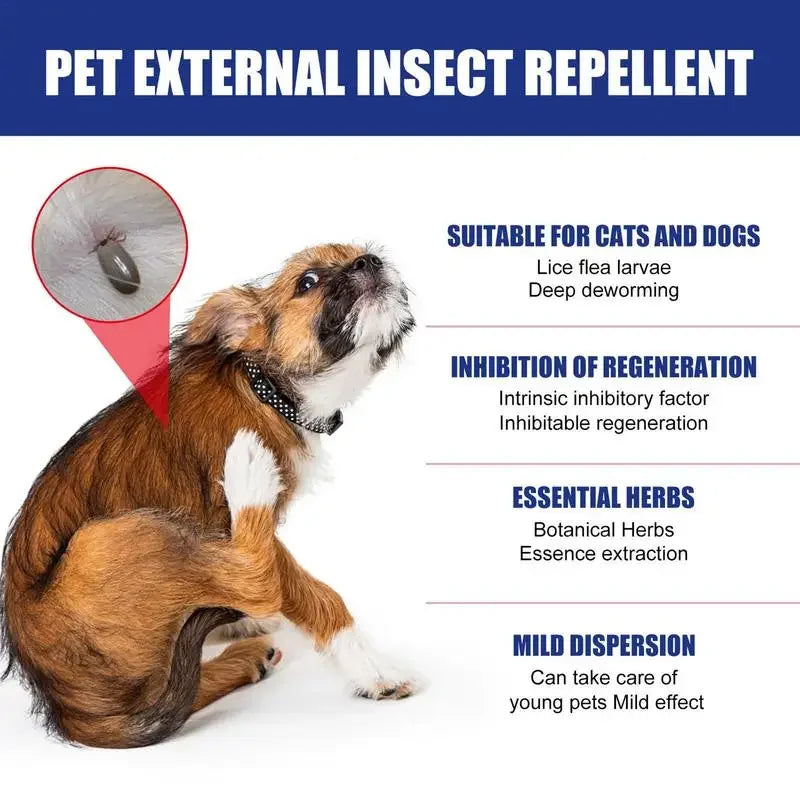 Pet Flea & Tick Drops, Safe Insecticide for Cats, Dogs & Home Use