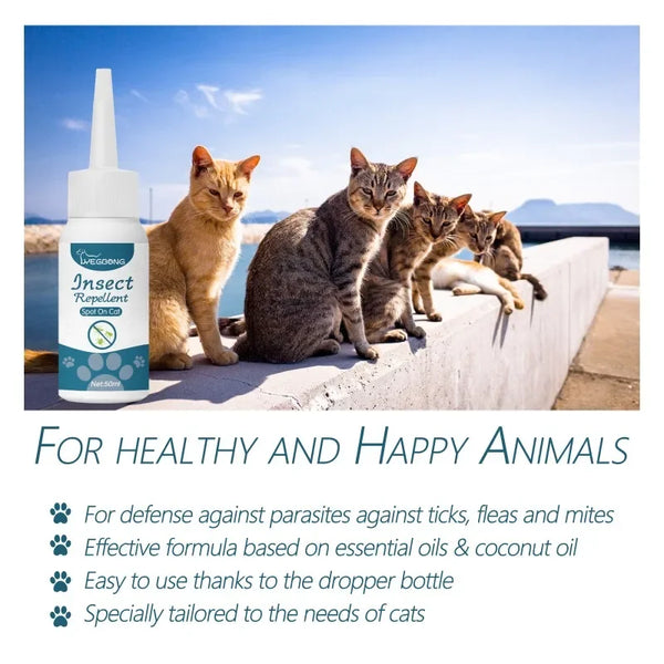 Anti-Flea & Tick Solution for Cats & Dogs – Skin Cleaning & Deworming