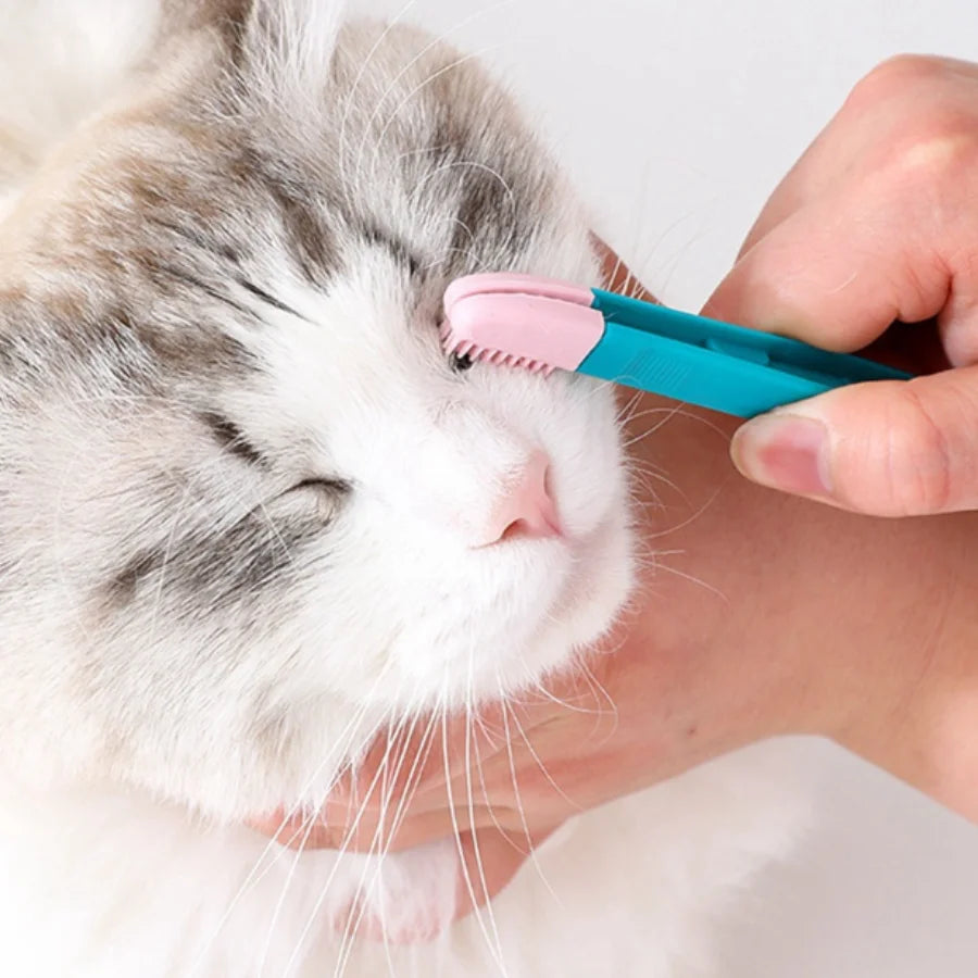 Pet Tear Stain Remover Comb, Grooming Brush for Small Dogs & Cats