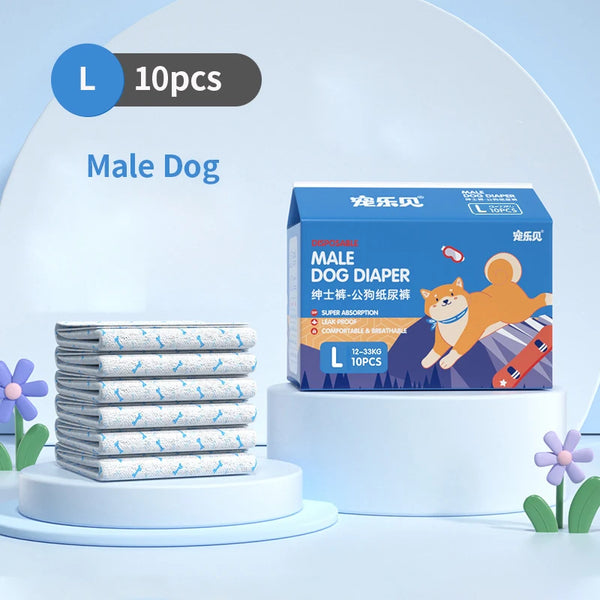 Super Absorbent Disposable Pet Diapers – Leakproof Dog & Cat Nappies for Male & Female Pets