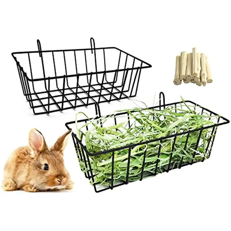 Rabbit Hay Feeder Basket & Grass Rack for Small Pets