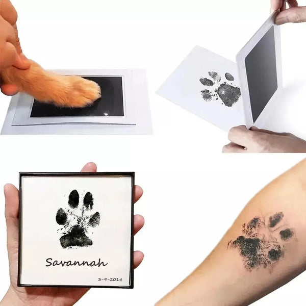 Clean Touch Paw Print Ink Pad, Pet Keepsake Kit for Dogs & Cats