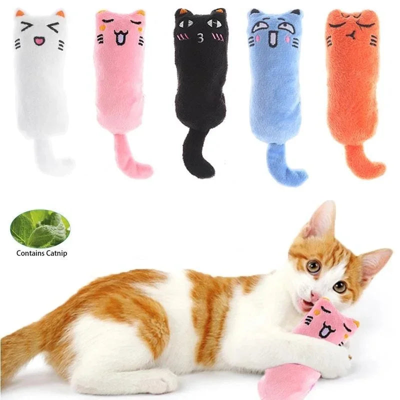 Rustling Catnip Plush Toy – Teeth Grinding Pillow Toy for Kittens & Cats