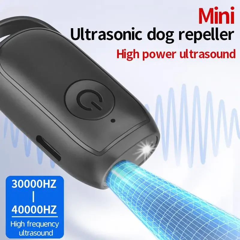 Mini Ultrasonic Dog Repeller with LED – Anti-Barking Training Device