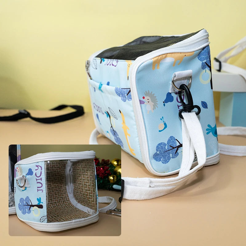 Portable Breathable Pet Travel Bag – Detachable Cage for Birds, Parrots, Hamsters, Guinea Pigs
