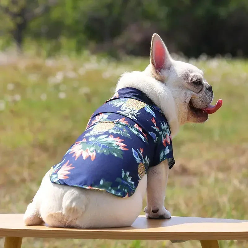 Hawaiian Style Summer Dog Shirt, Beachwear for Small & Medium Dogs, Puppies, and Cats