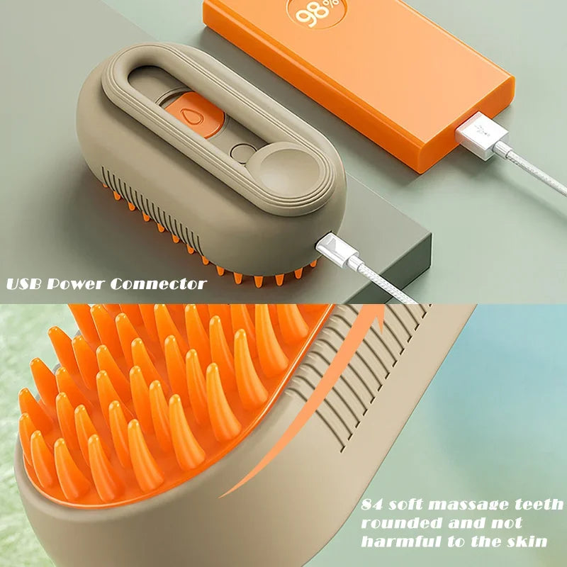 3-in-1 Electric Steam Grooming Brush