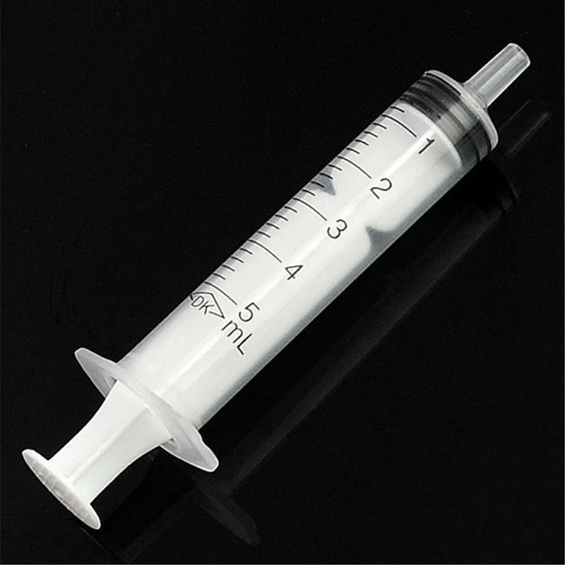 10pcs Disposable 5ml Plastic Syringes (No Needle) for Pet Feeding & Lab Use