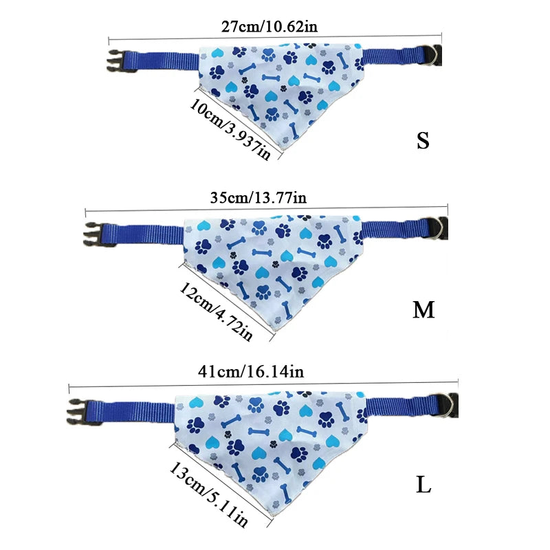 Adjustable Dog Bandana Collar, Pet Scarf for Small, Medium & Large Dogs and Cats