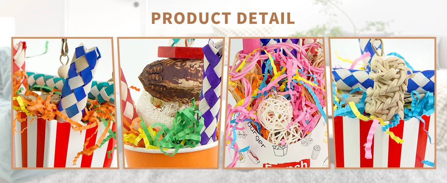 Foraging Hanging Toys for Parrots