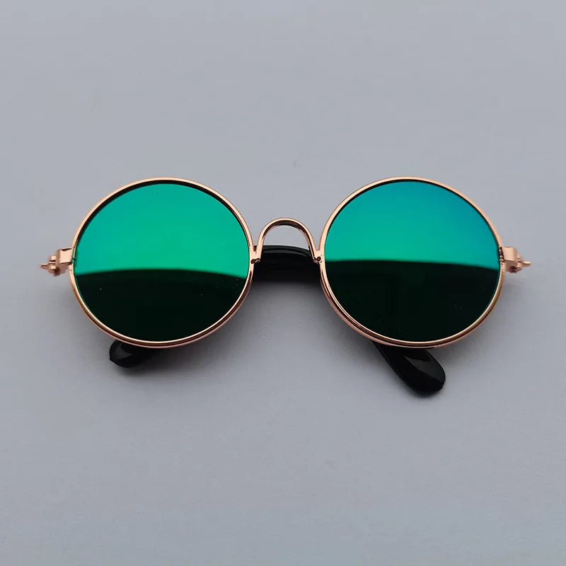 Vintage Round Pet Sunglasses for Small Dogs & Cats