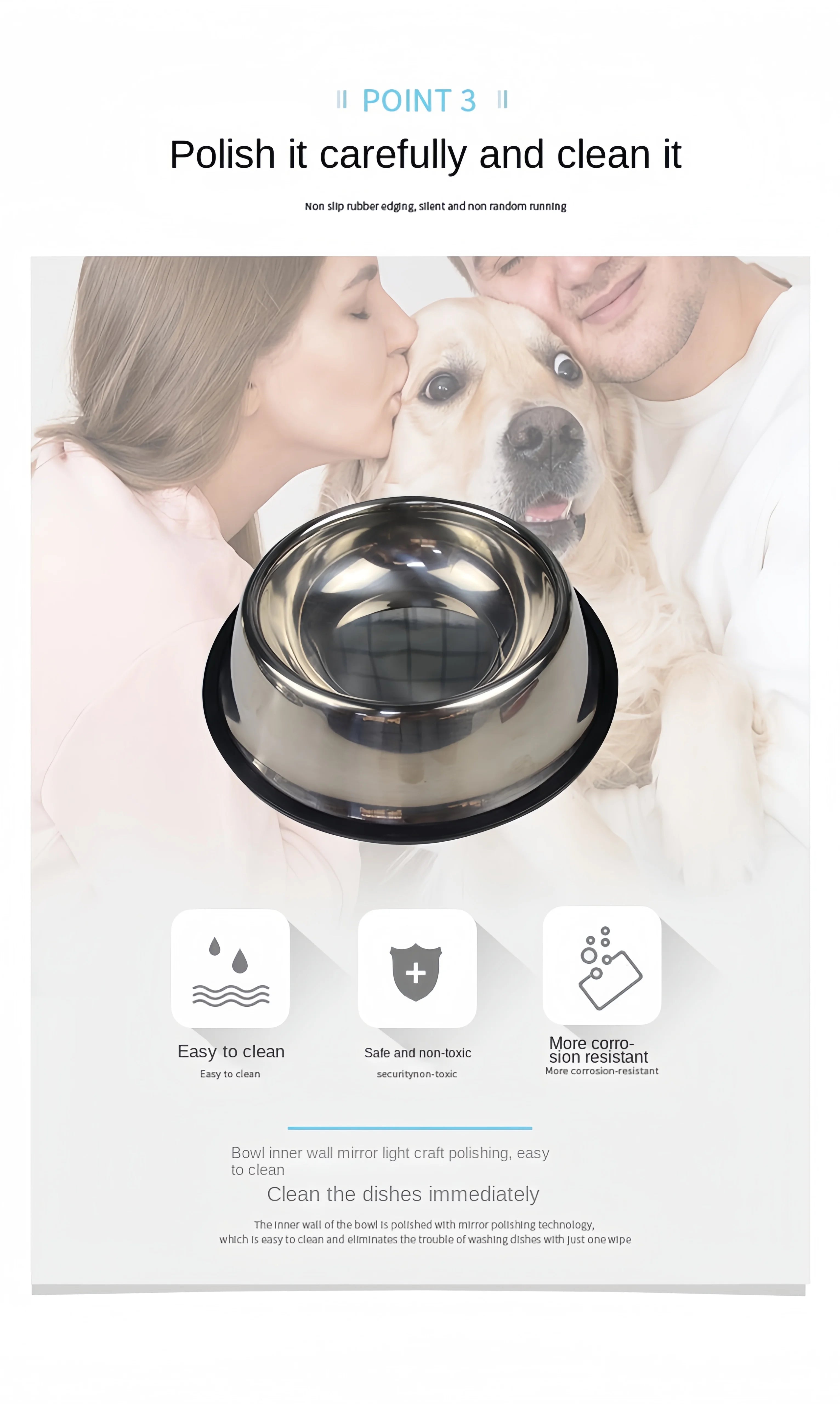 Stainless Steel Pet Feeding Bowl