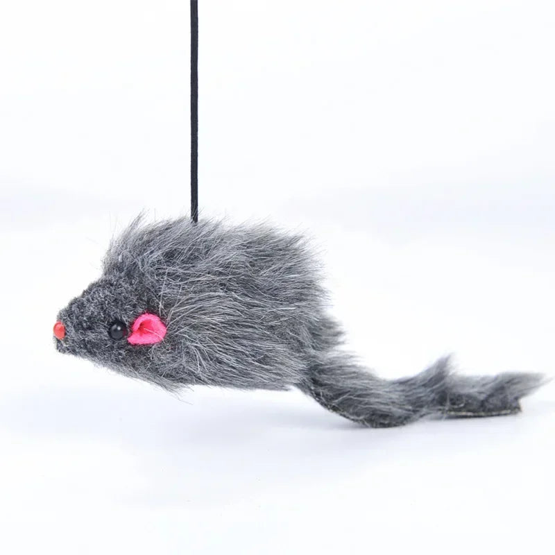 Retractable Hanging Cat Toy with Simulated Mouse, Interactive Door Teaser