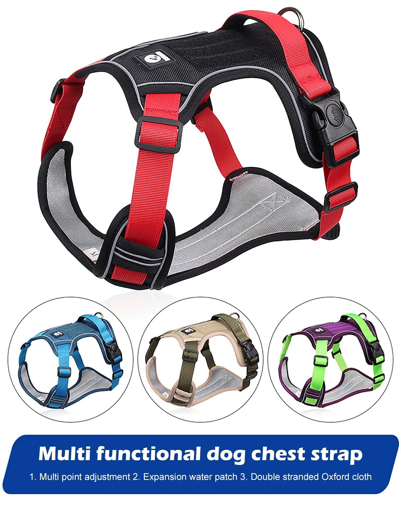 Waterproof Reflective Harness for Large Dogs