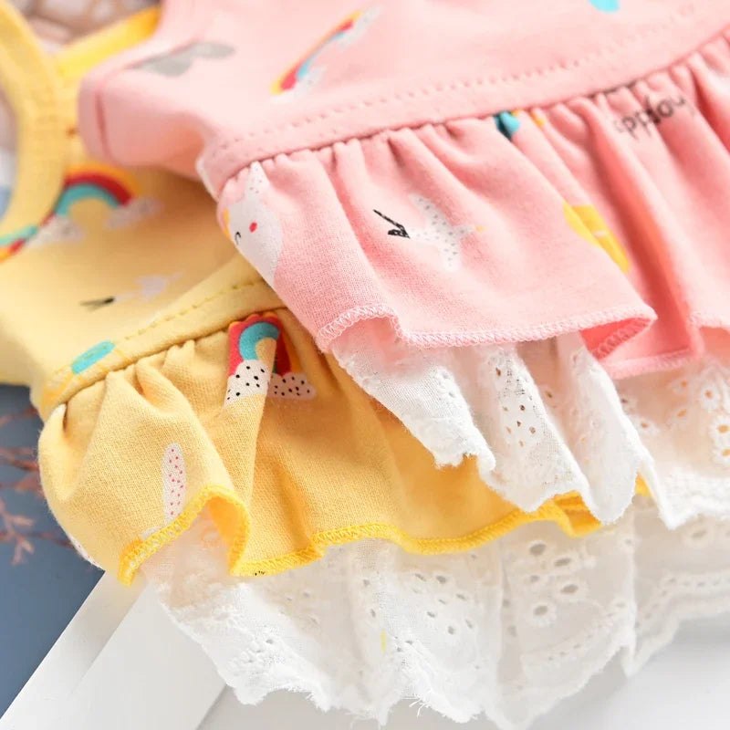 Summer Dog Dress, Lightweight Princess Sling Skirt for Small Dogs & Cats