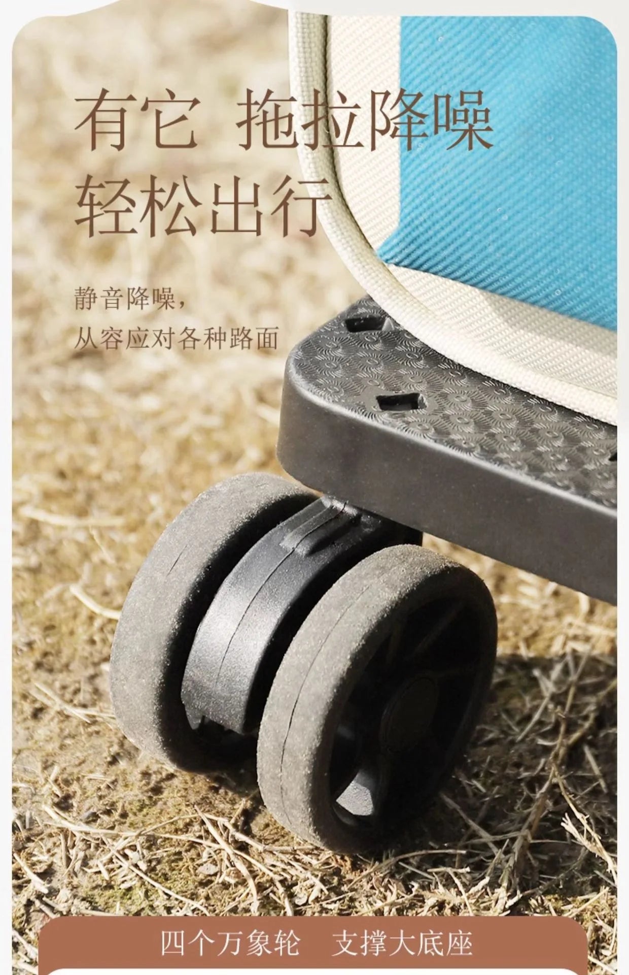 Extra Large Foldable Pet Trolley Case, Detachable Travel Carrier for Dogs & Cats