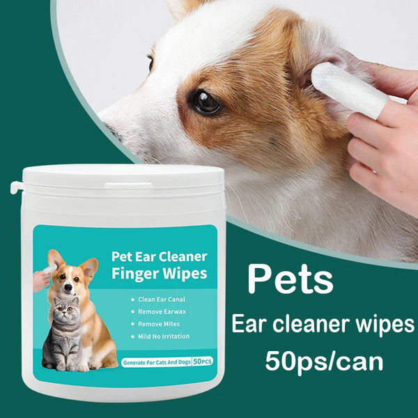 Pet Ear Cleaning Wipes & Fingertip Care