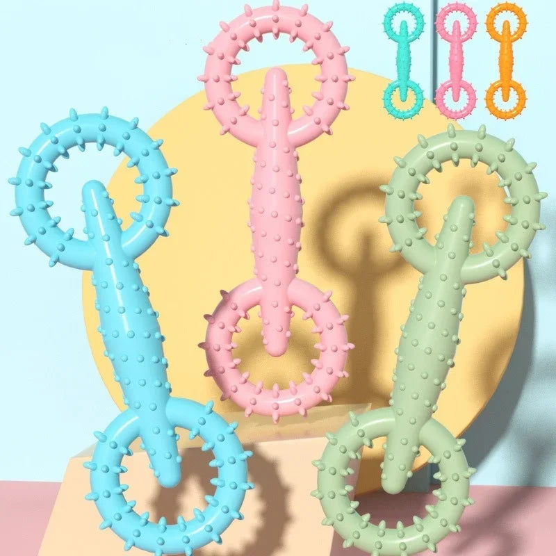 Indestructible Dog Pull Ring Toy – Interactive Chew Toy for Puppies & Large Dogs