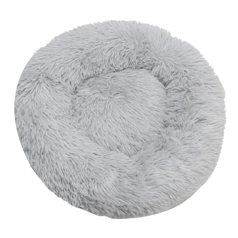 Winter Plush Round Dog & Cat Bed