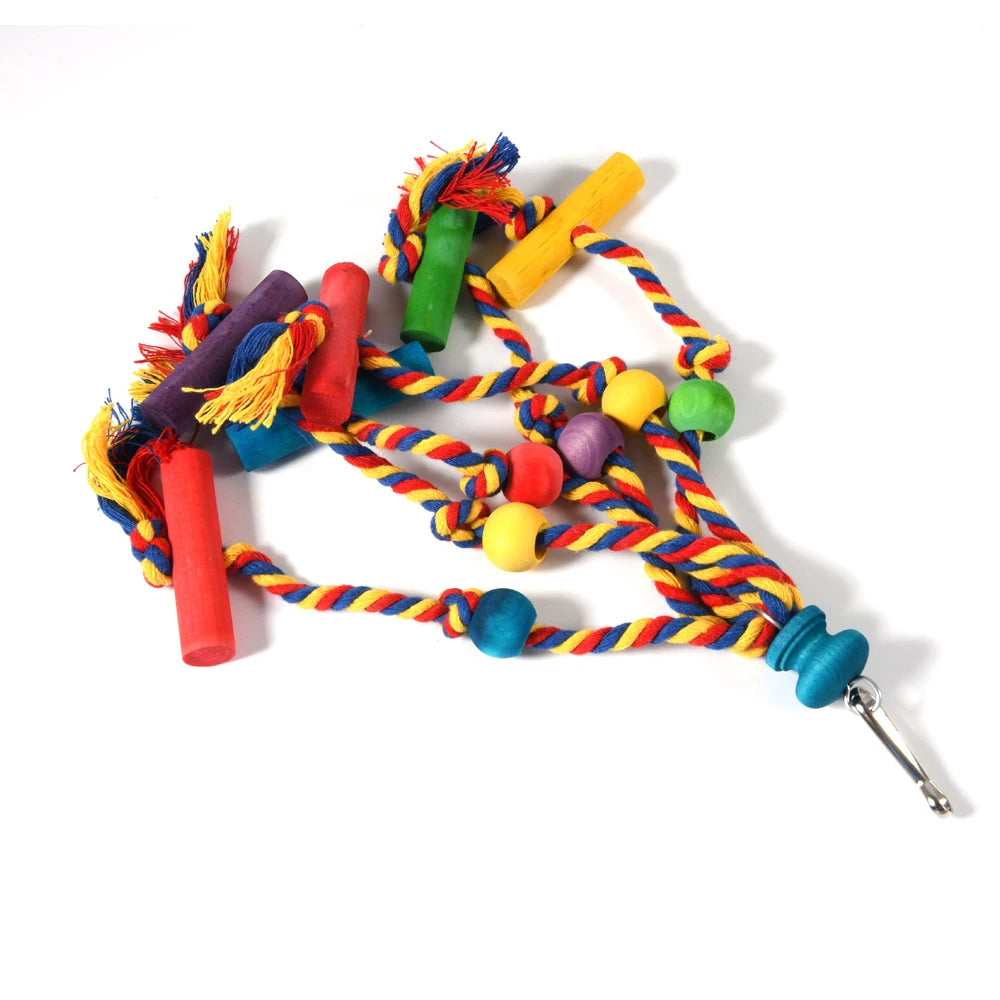 Natural Cotton Rope Parrot Toy | Chew & Tearing Bird Toy for small birds