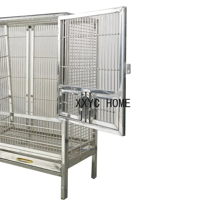 Luxury Stainless Steel Double Bird Cage