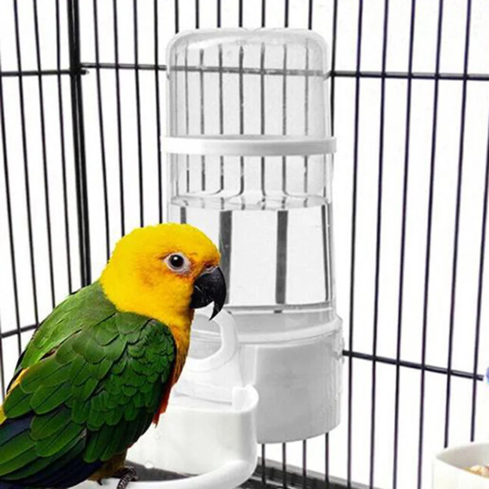 Automatic Bird Water Drinker & Feeder — Hanging Cage Dispenser for Parrots & Small Birds
