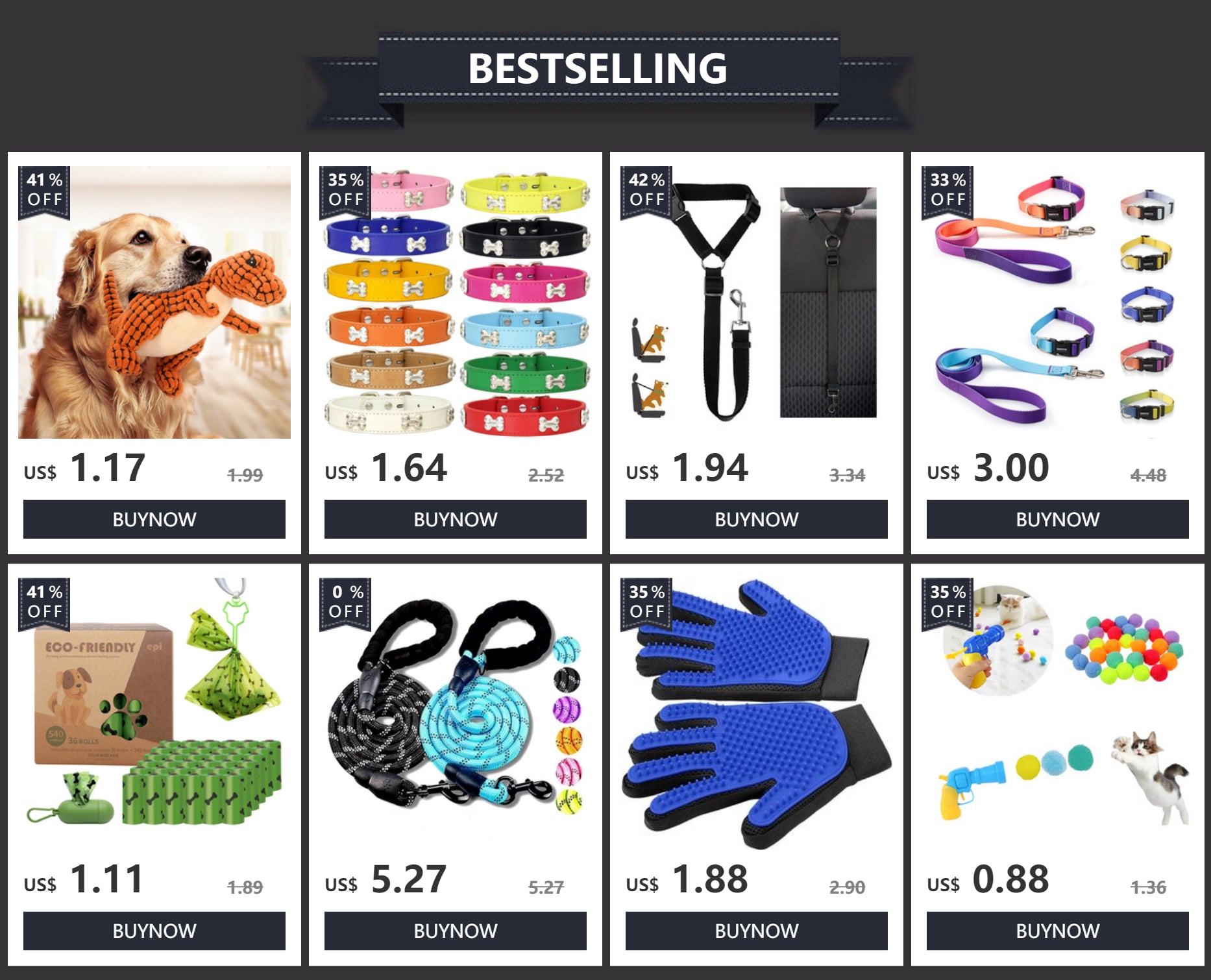 Adjustable Pet Car Seat Belt, Safety Harness Lead Clip for Dogs & Cats