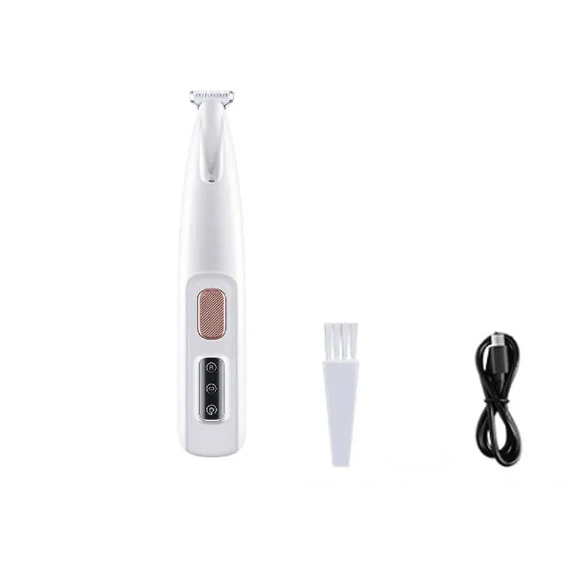 LED Dog Paw Trimmer — Waterproof Pet Hair Clipper with 18mm Blade & LED Display