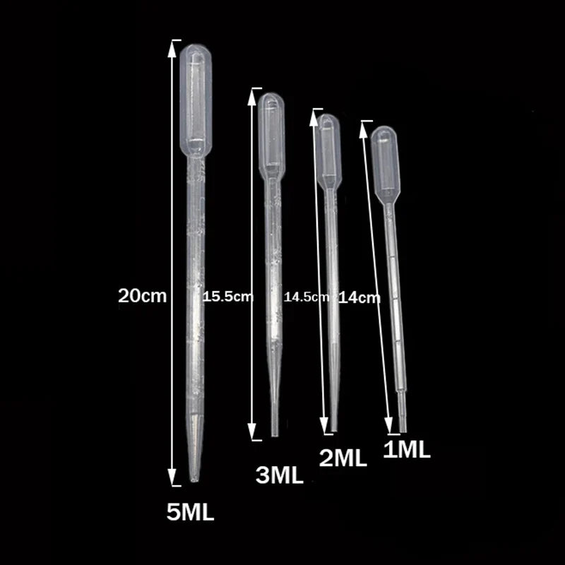 Disposable Plastic Graduated Pipettes – 1ml/2ml/3ml/5ml Dropper Set f